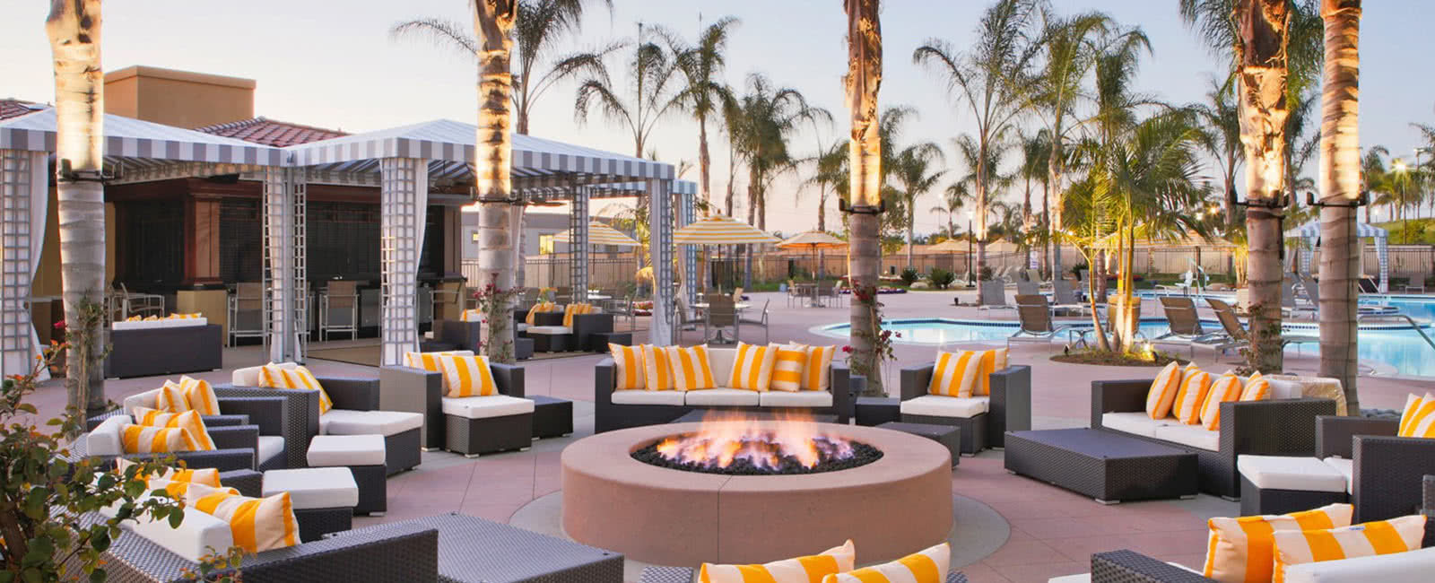 Firepit at MarBrisa Resort in Carlsbad, California