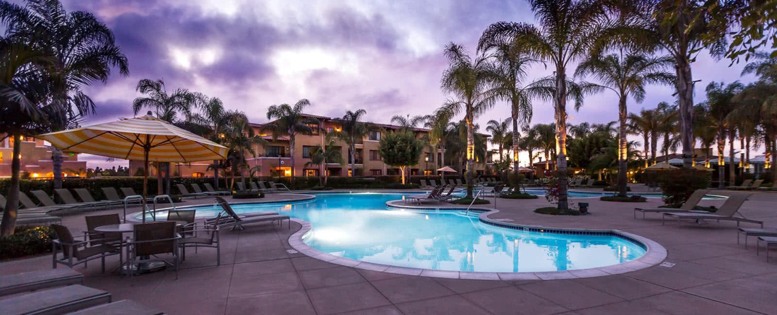 Pool Area at MarBrisa Resort in Carlsbad, California