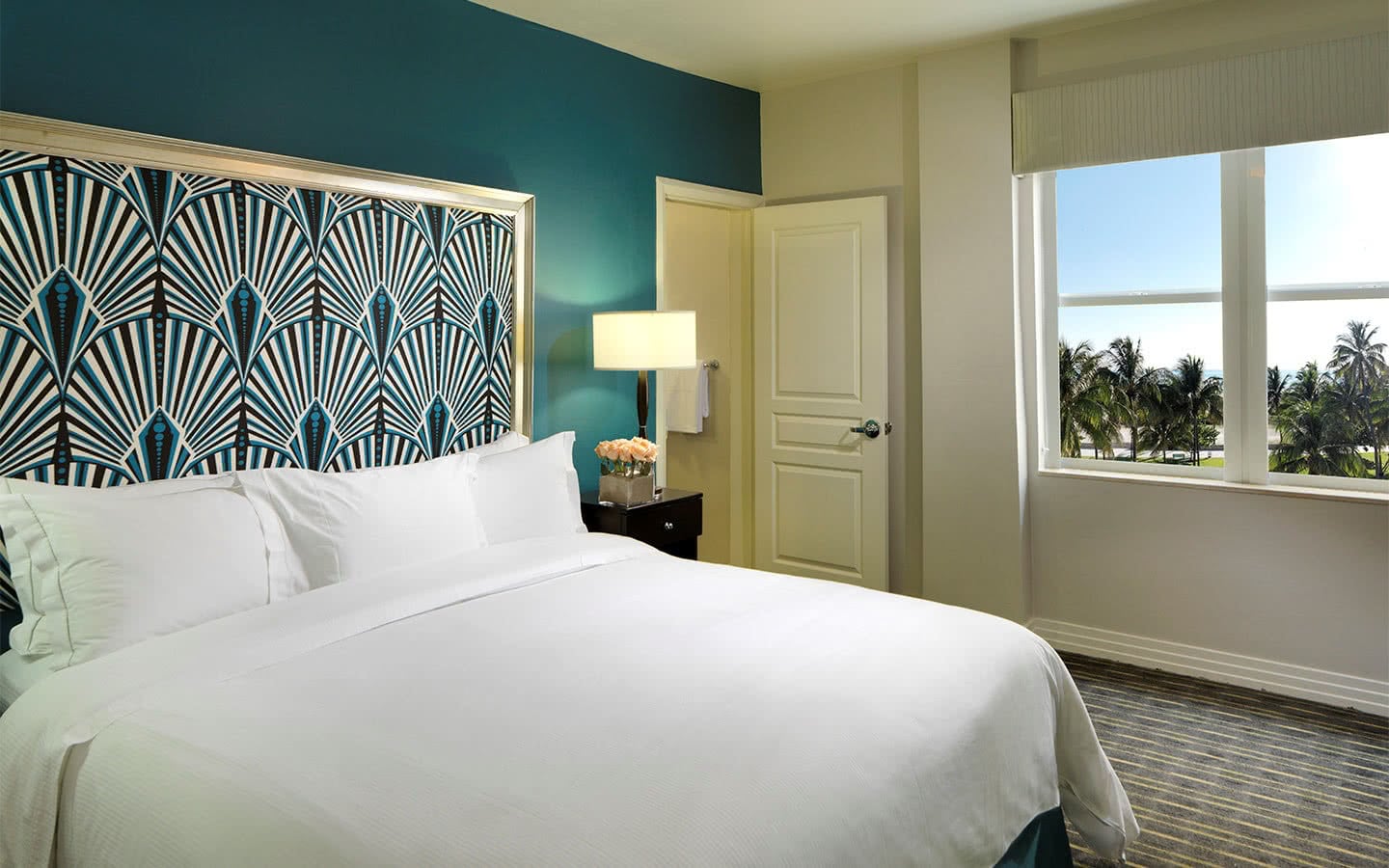 Bedroom at Hilton Grand Vacations Club at McAplin – Ocean Plaza in Miami Beach