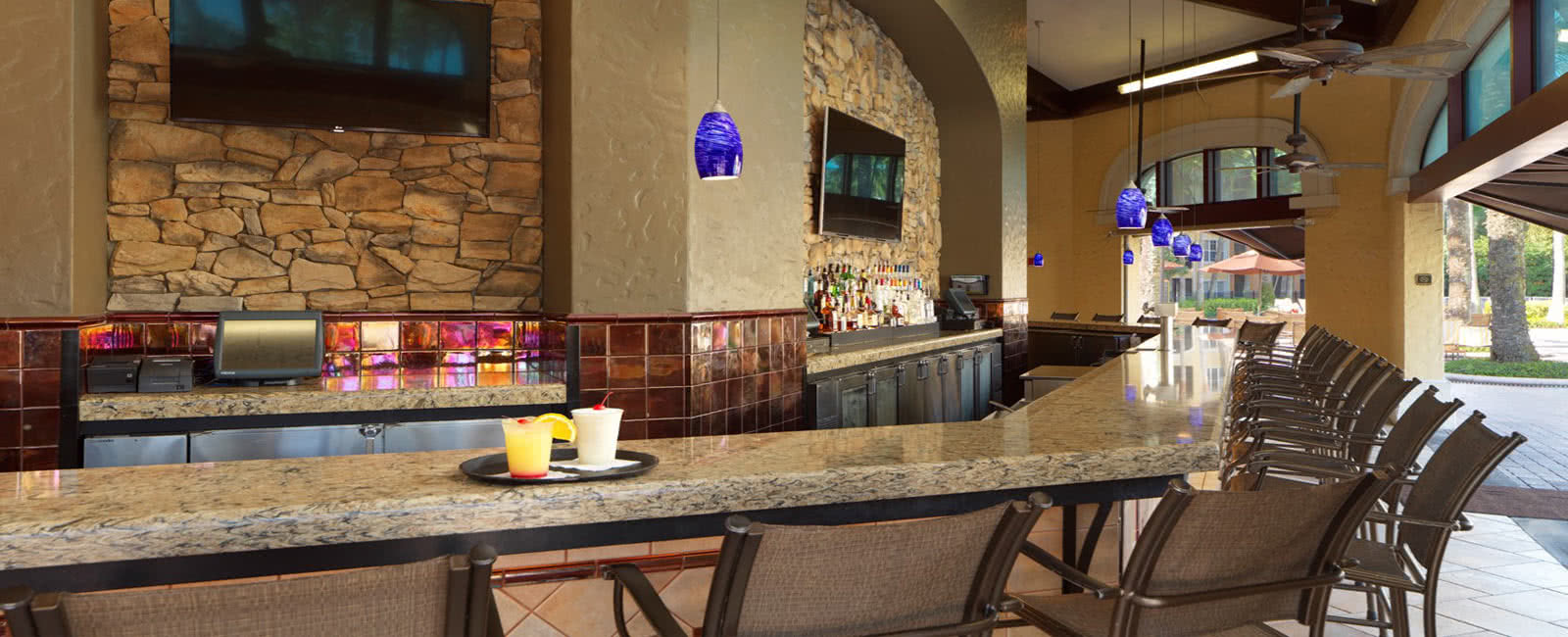 Pool Bar of Hilton Grand Vacations Club at Tuscany Village in Orlando, Florida