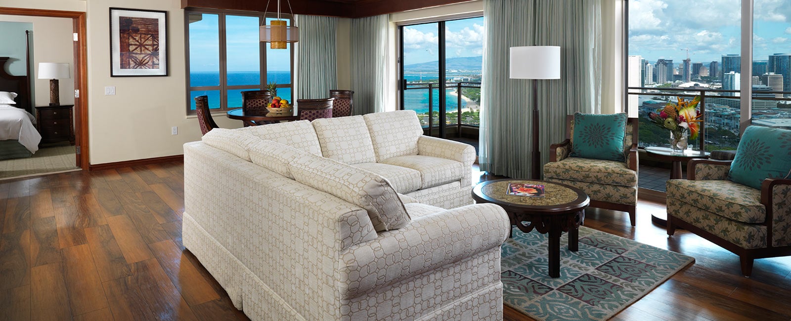 Living Area at Grand Waikikian Resort in Honolulu, Hawaii