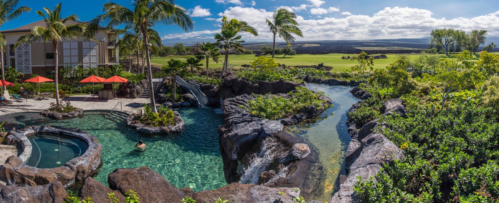 Pool Area of Kings' Land Resort in Waikoloa, Hawaii