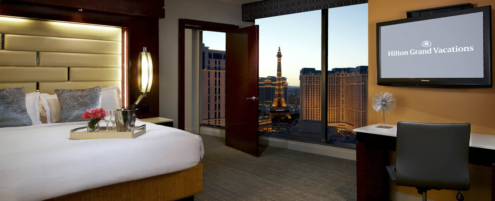 Bedroom at Elara Resort in Las Vegas, Nevada