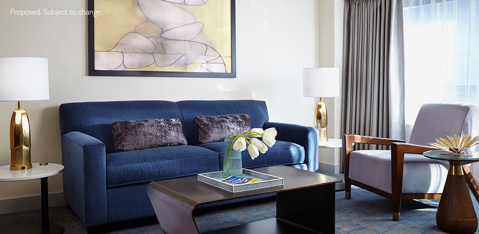 The Living Area of The Residences by Hilton Club in New York