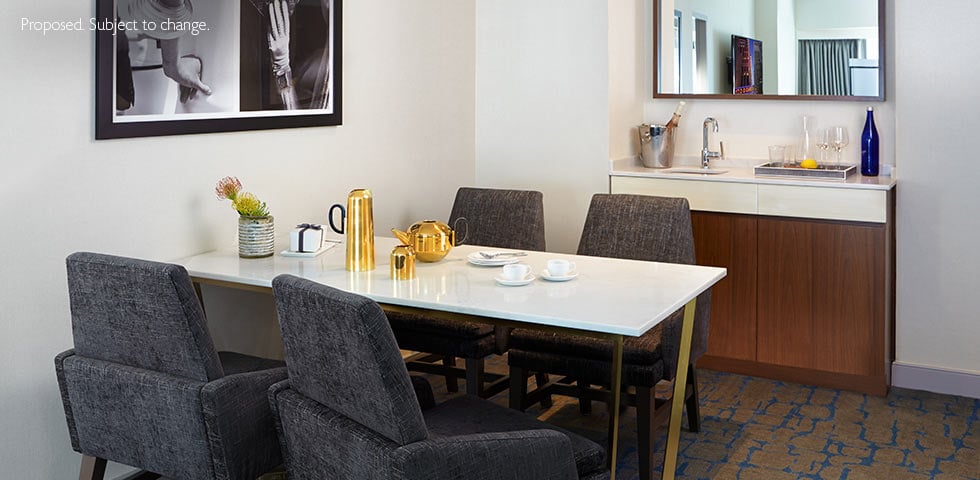 The Dining Area of The Residences by Hilton Club in New York
