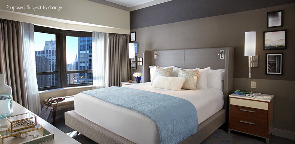 The Bedroom of The Residences by Hilton Club in New York