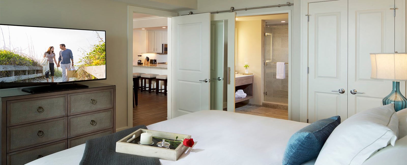 Bedroom at Ocean Oak Resort by Hilton Grand Vacations Club on Hilton Head Island, South Carolina